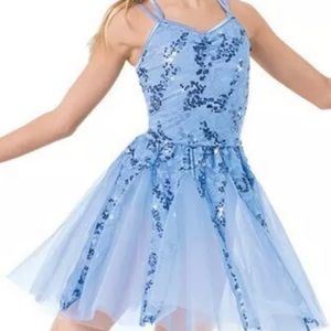 Weissman blue sequins dance costume small child